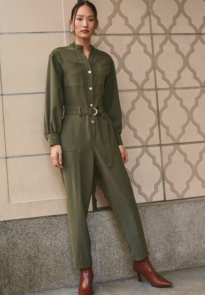 Next STYLE BELTED STANDARD - Jumpsuit - Khaki Green