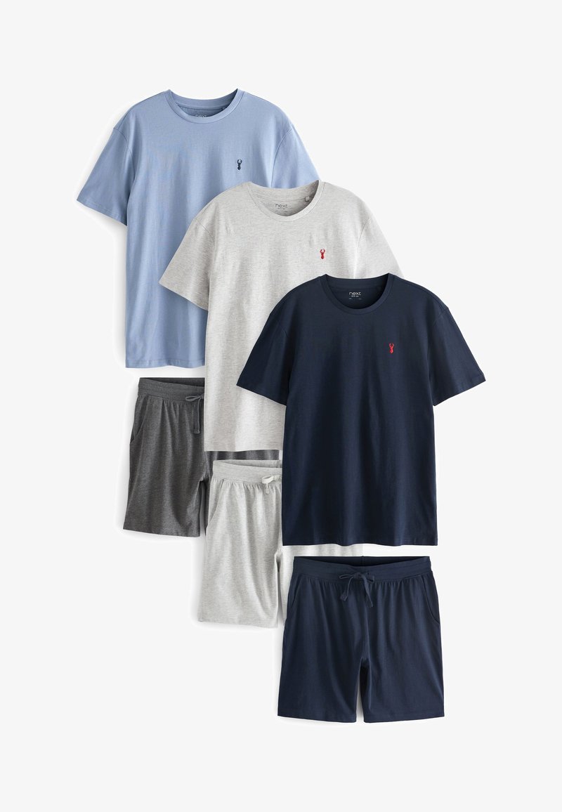Next SET 3 PACK - Nachtwäsche Set - Navy Grey Blue