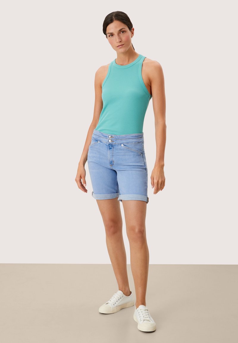 S.Oliver REGULAR - Jeans Shorts - Light Blue Stretch
