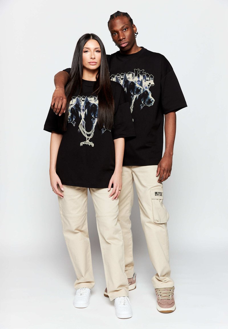  OVERSIZE DOGS - T-Shirt Print - Black