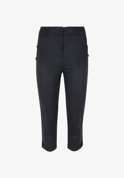  AVEC EFFET POCHE À L'ITALIENNE - Stoffhose - Noir