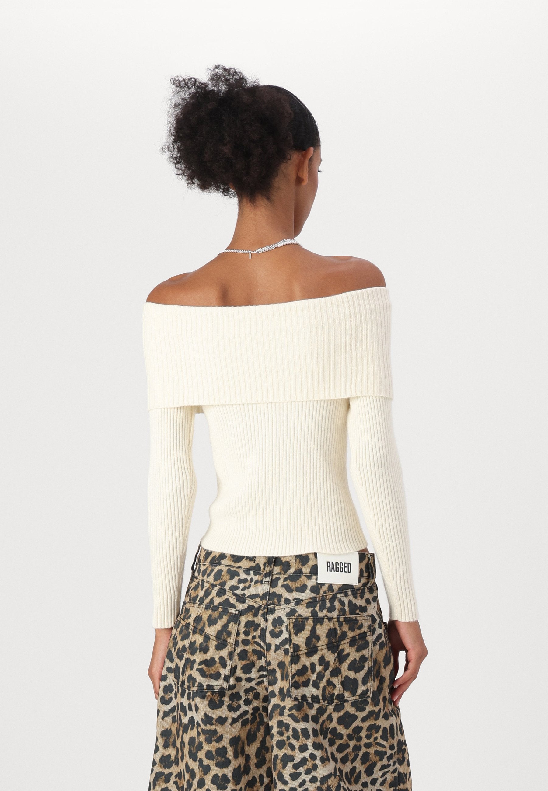 ONLY Petite ONLKATIA OFF SHOULDER - Jumper - Whitecap Gray