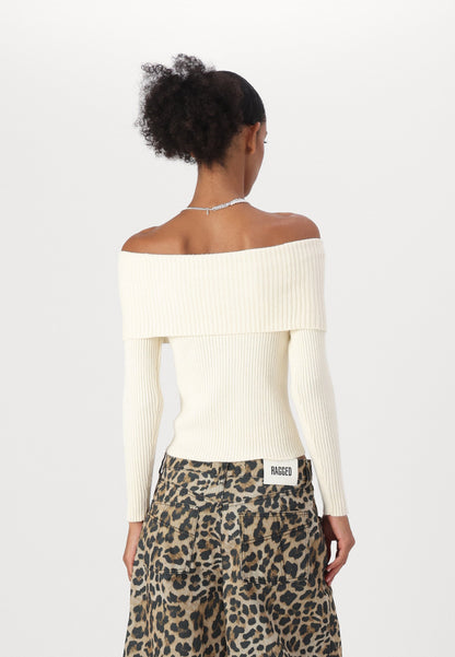 ONLY Petite ONLKATIA OFF SHOULDER - Jumper - Whitecap Gray