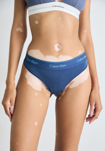 CALVIN KLEIN UNDERWEAR THONG ICON - Thong - Dark Denim
