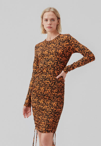  CURTIS PRINT DRESS - Jerseykleid - Vibrant Orange Splash