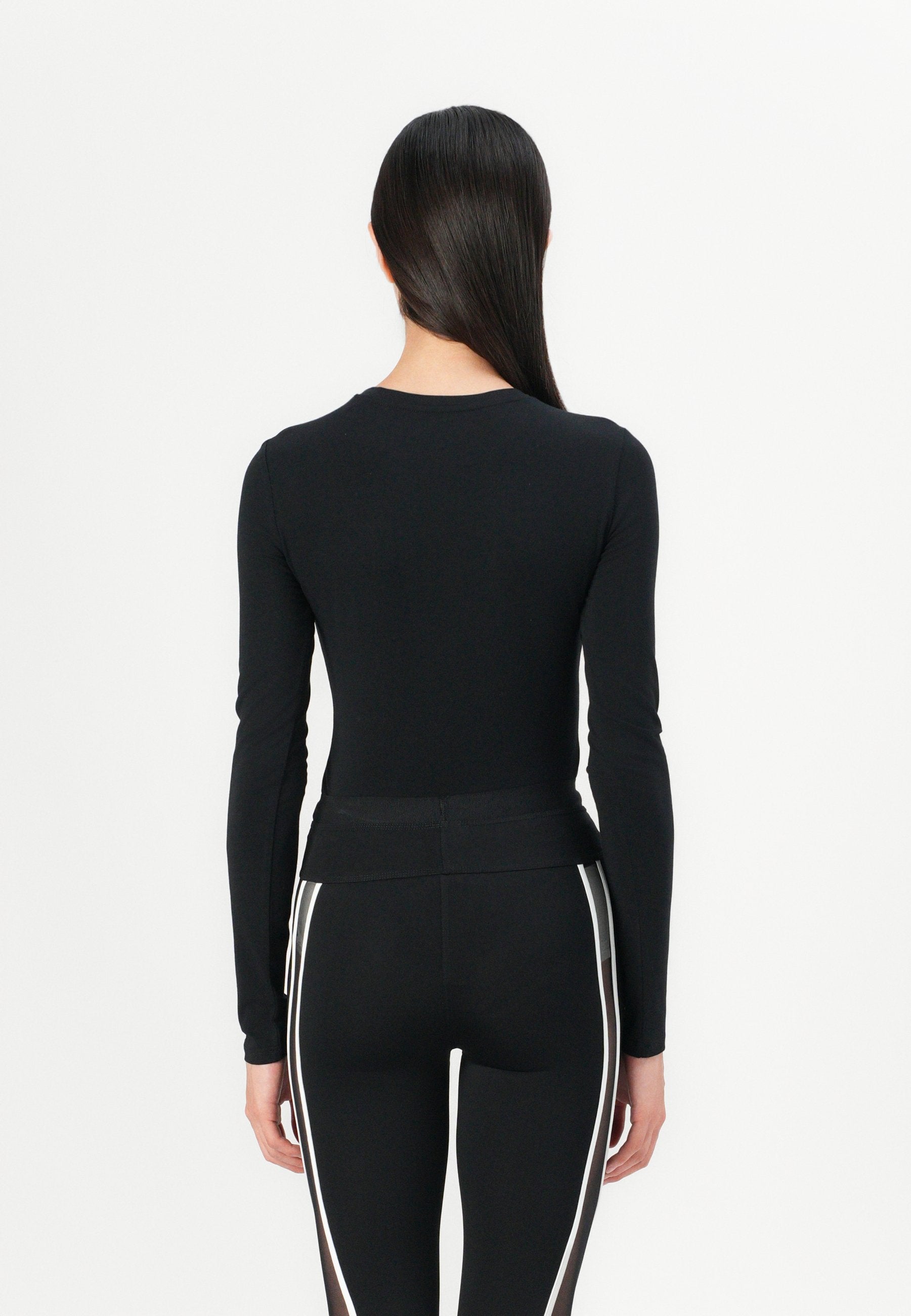 Guess LOGO - Long Sleeved Top - Jet Black