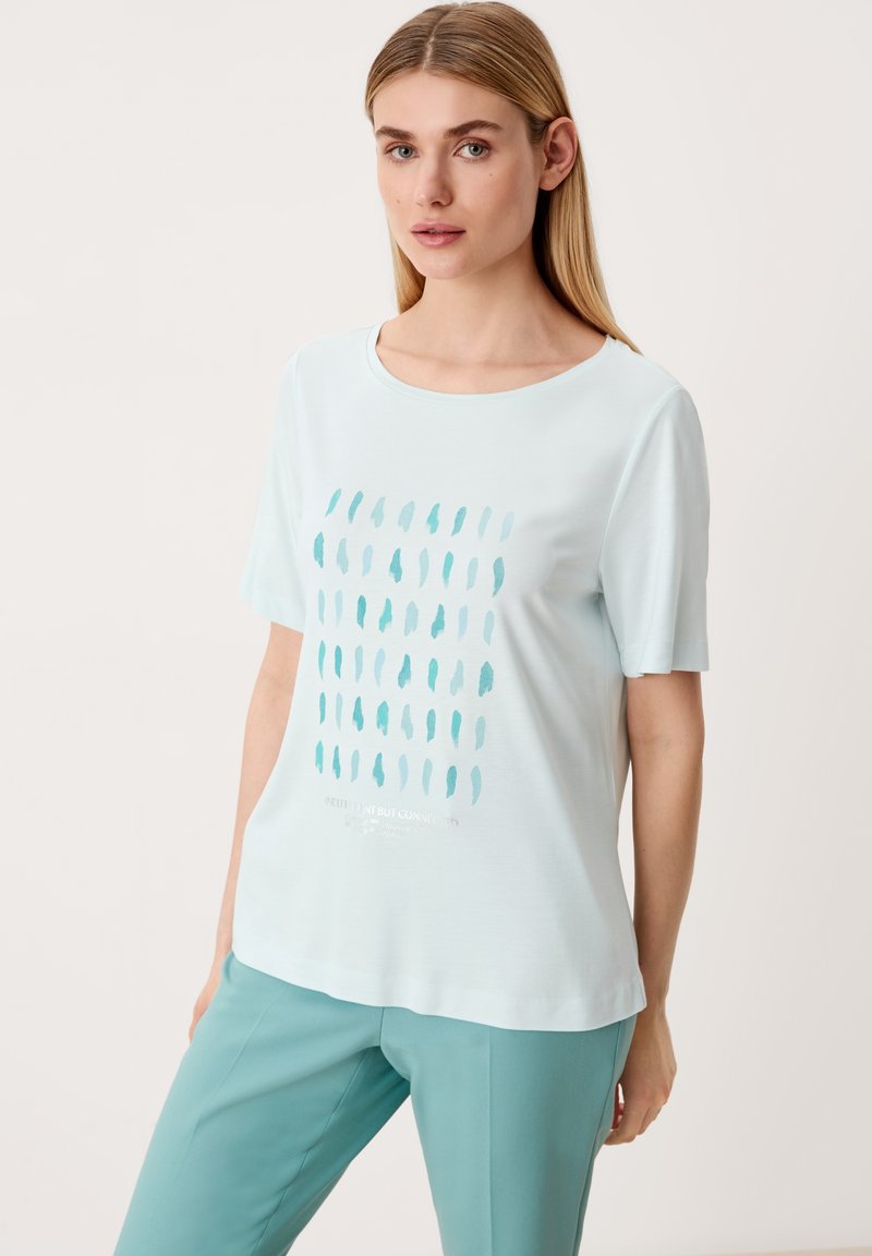 S.Oliver BLACK LABEL T-Shirt Print - Pale Aqua Placed P