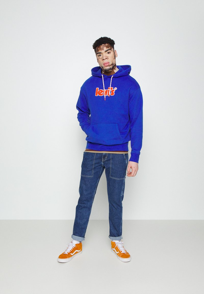  RELAXED GRAPHIC UNISEX - Kapuzenpullover - Surf Blue