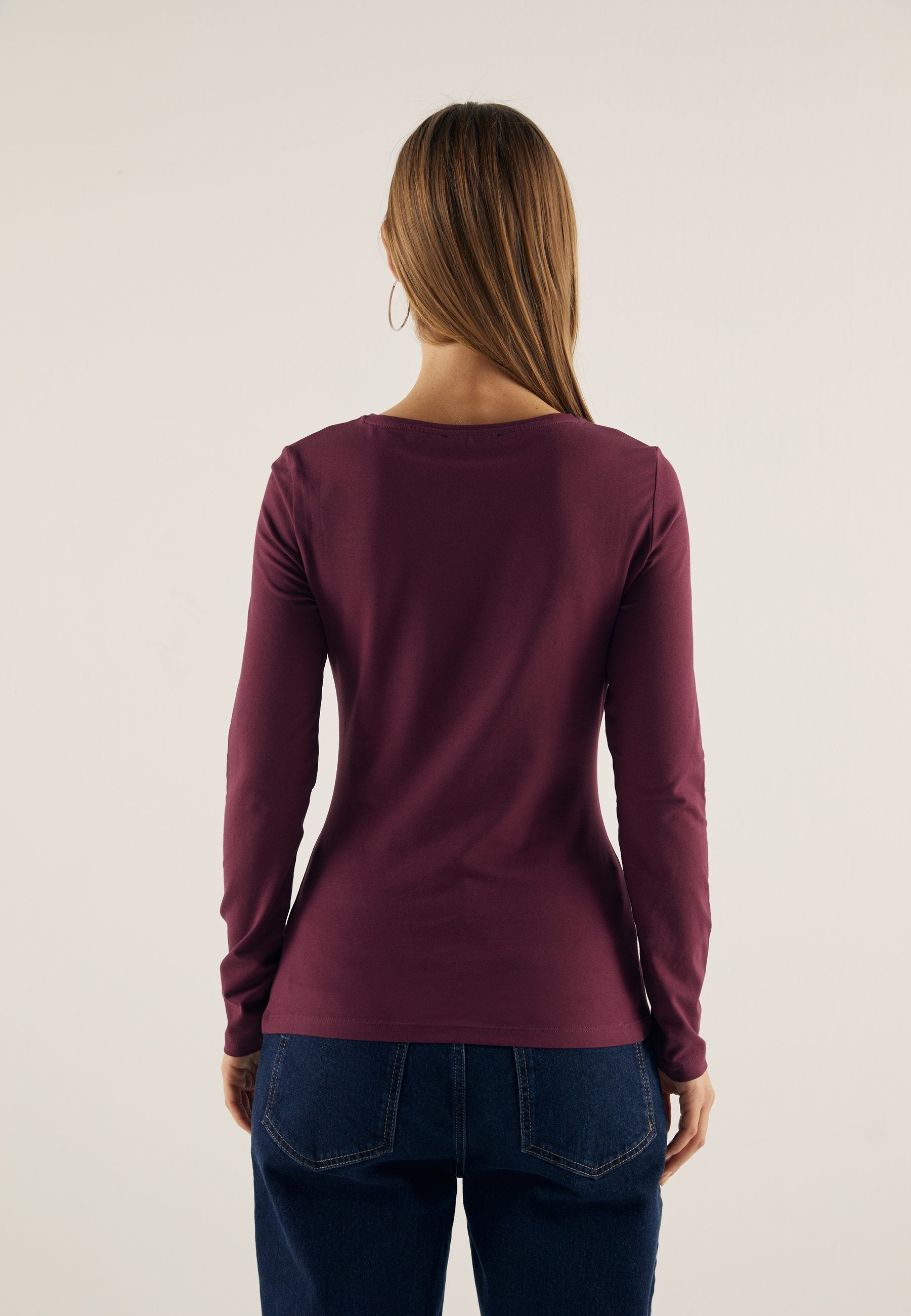 Anna Field 3 PACK - Long Sleeved Top - Black/bordeaux/white