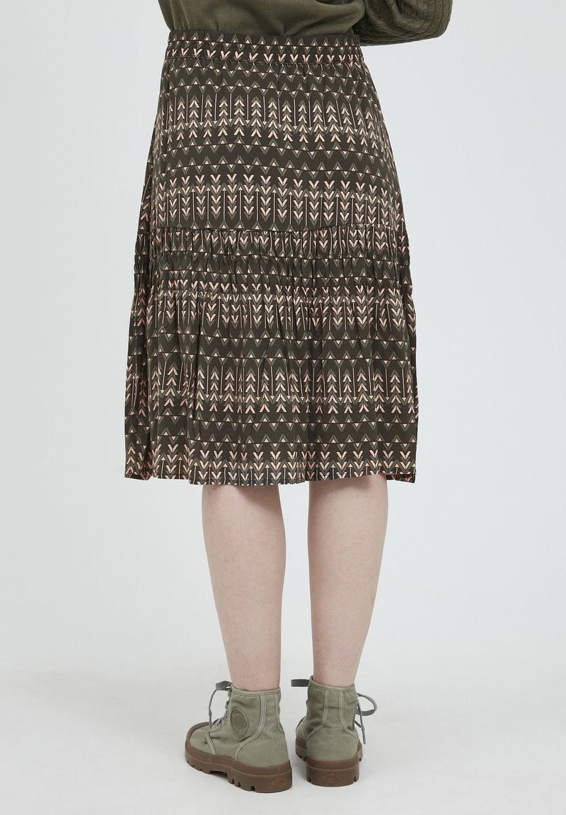 Fransa FRBATRIBE 5 SKIRT - A-Linien-Rock - Green Ink Mix