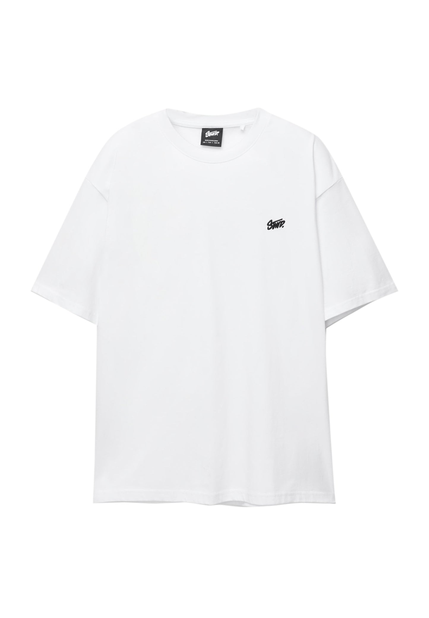 PULL & BEAR WITH LOGO - Print T-shirt - Black