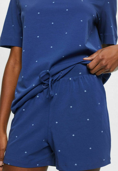 ESPRIT MIT ALLOVER-MUSTER - Nachtwäsche Set - Dark Blue