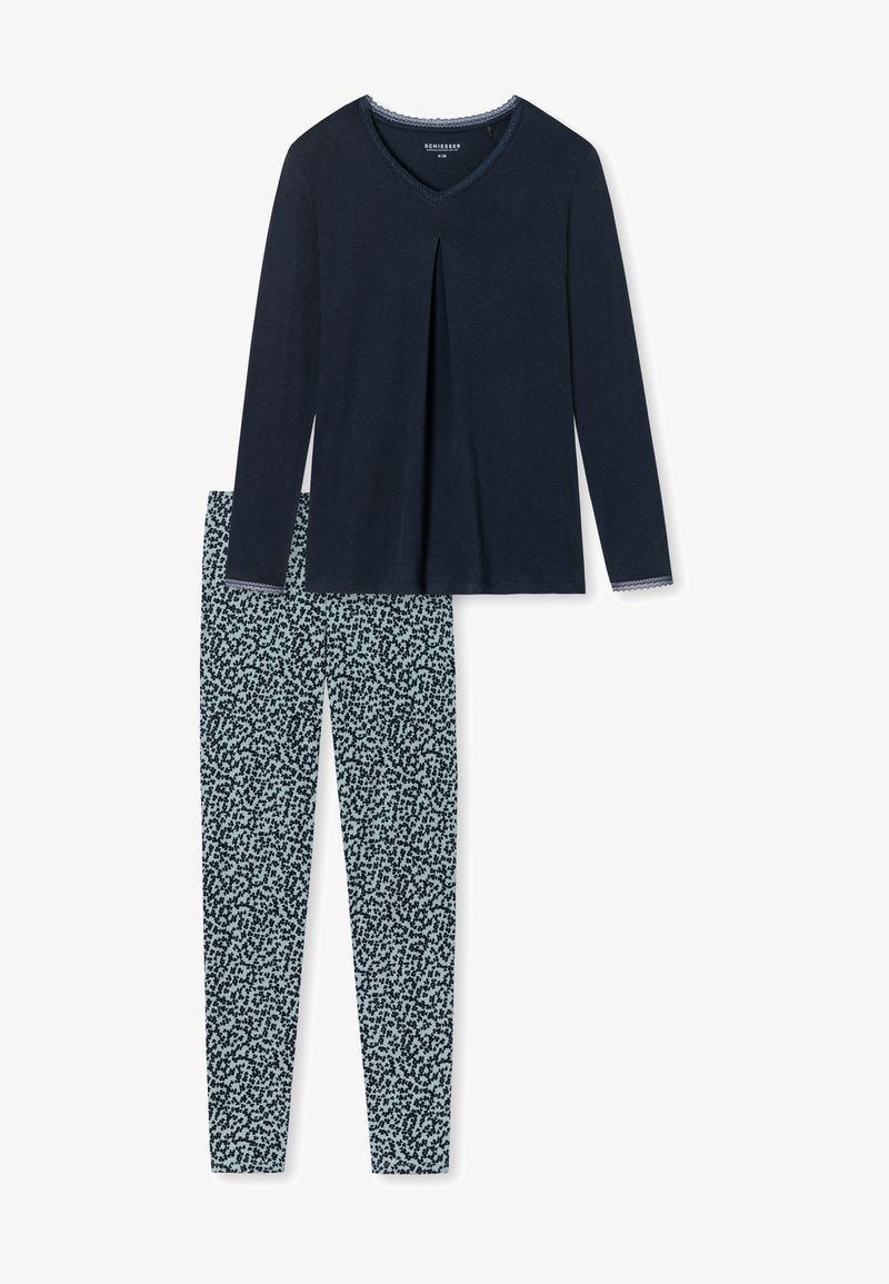 Schiesser CLASSIC COMFORT FIT - Nachtwäsche Set - Blau