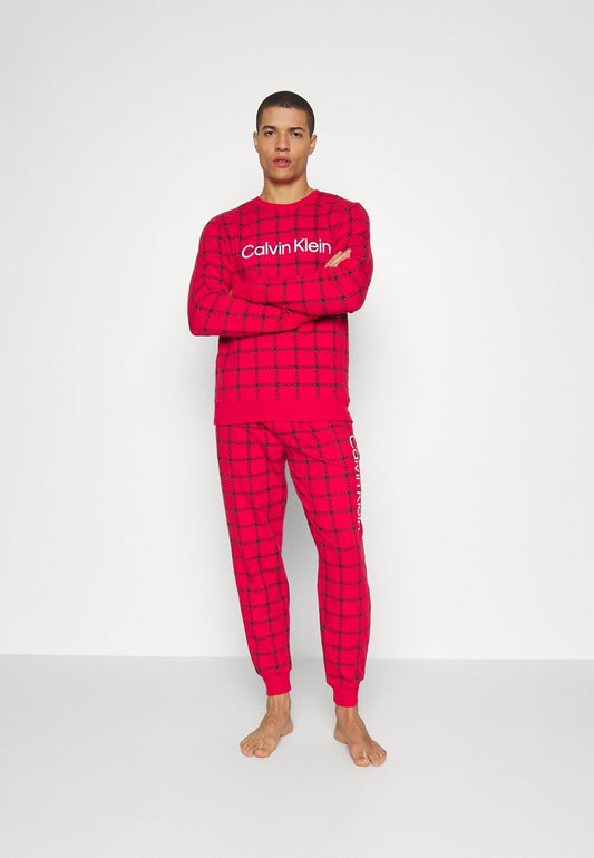 CALVIN KLEIN UNDERWEAR LOGO GRAPHIC LOUNGE - Nachtwäsche Shirt - Red