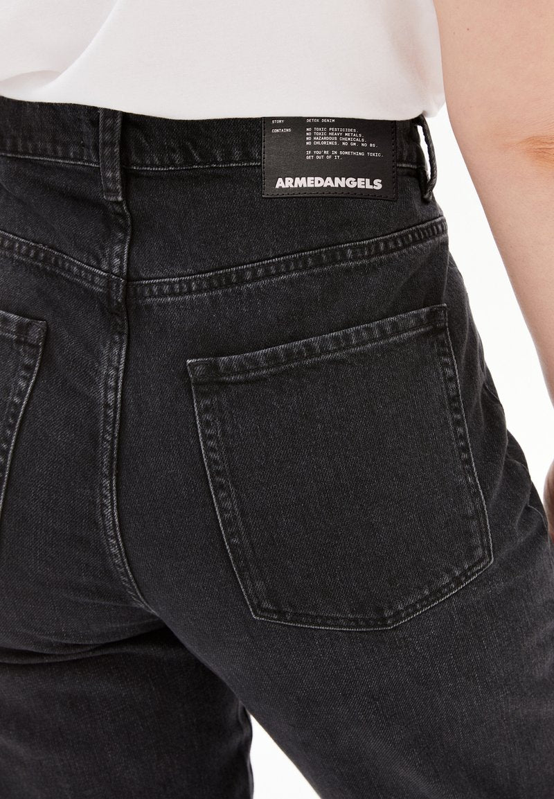Armedangels MAIRAA - Jeans Tapered Fit - Washed Down Black