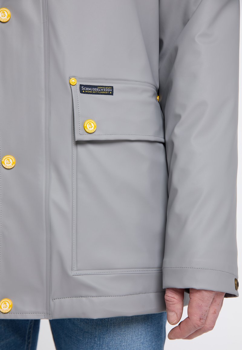  SCHMUDDELWEDDA REGENJACKE MIT WEBPELZFUTTER IN TEDDYOPTIK KILATA - Parka - Grau