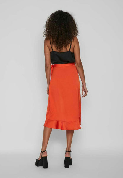 Vila VIELLETTE WRAP - A-Linien-Rock - Tigerlily