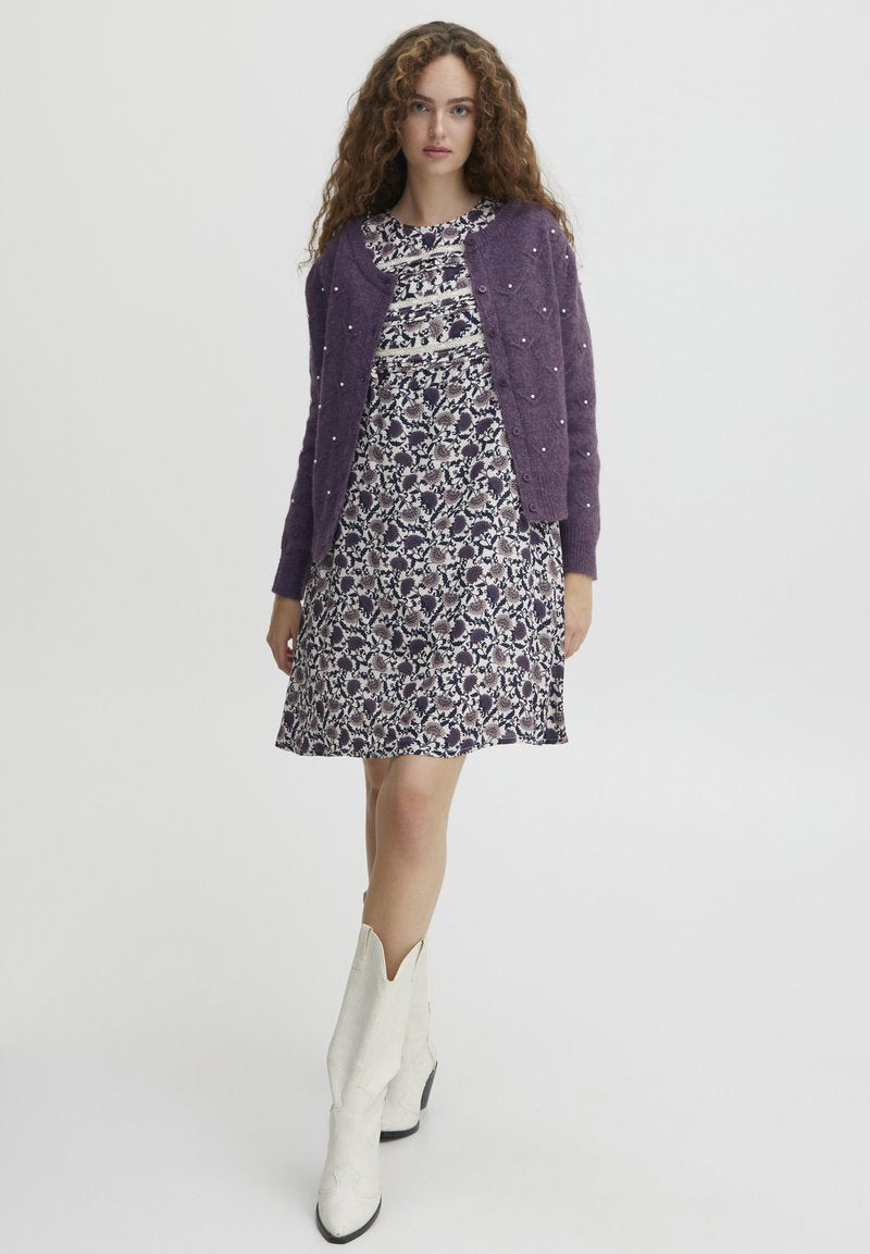  IRFLEURIE CA - Strickjacke - Vintage Violet Melange