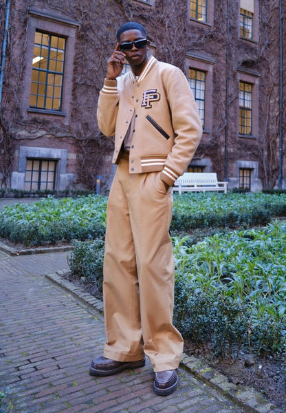 Filling Pieces VARSITY JACKET UNISEX - Übergangsjacke - Camel
