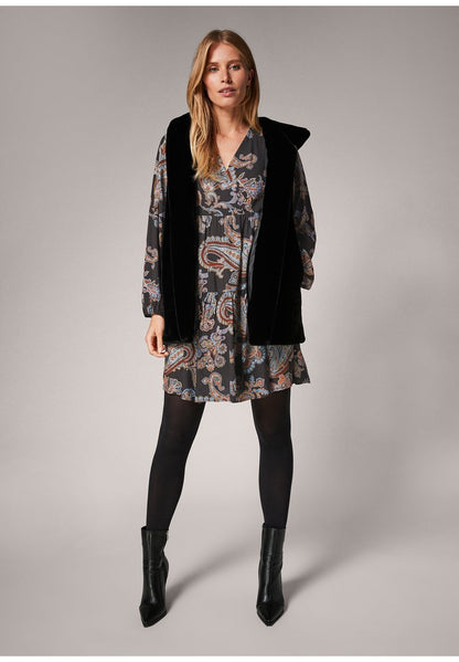 Comma Jerseykleid - Black Graphic