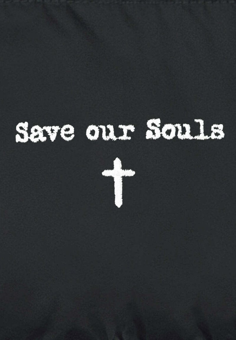  SAVE ARE SOULS EMBROIDERY PUFFER - Winterjacke - Black