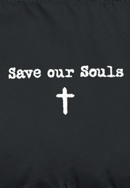  SAVE ARE SOULS EMBROIDERY PUFFER - Winterjacke - Black