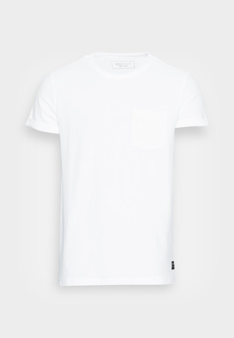 TOM TAILOR Denim WITH POCKET AND TURNUP - T-Shirt Basic - White