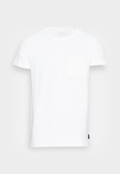 TOM TAILOR Denim WITH POCKET AND TURNUP - T-Shirt Basic - White