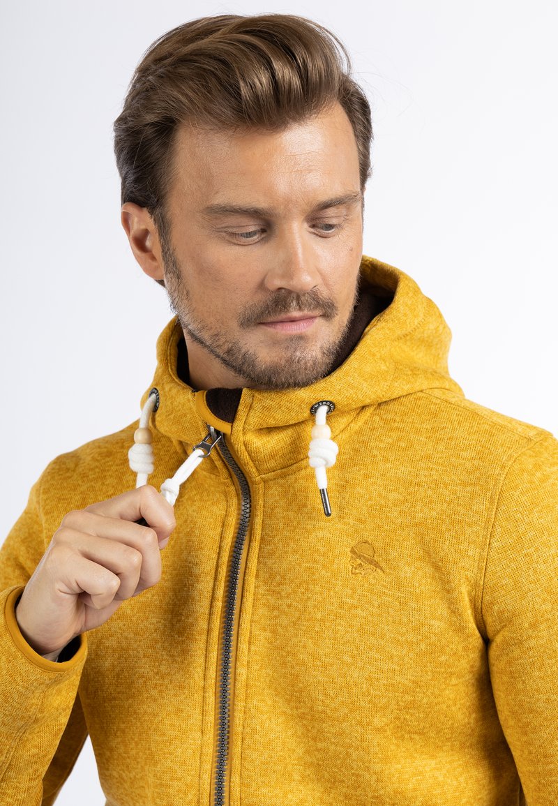 Schmuddelwedda Fleecejacke - Senf Melange