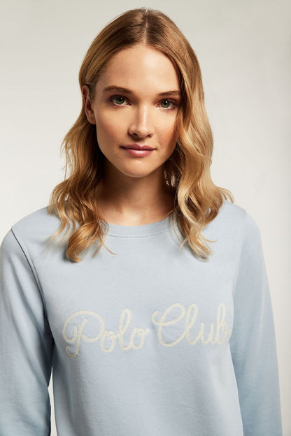POLO CLUB Sweatshirt - Blue Pastel