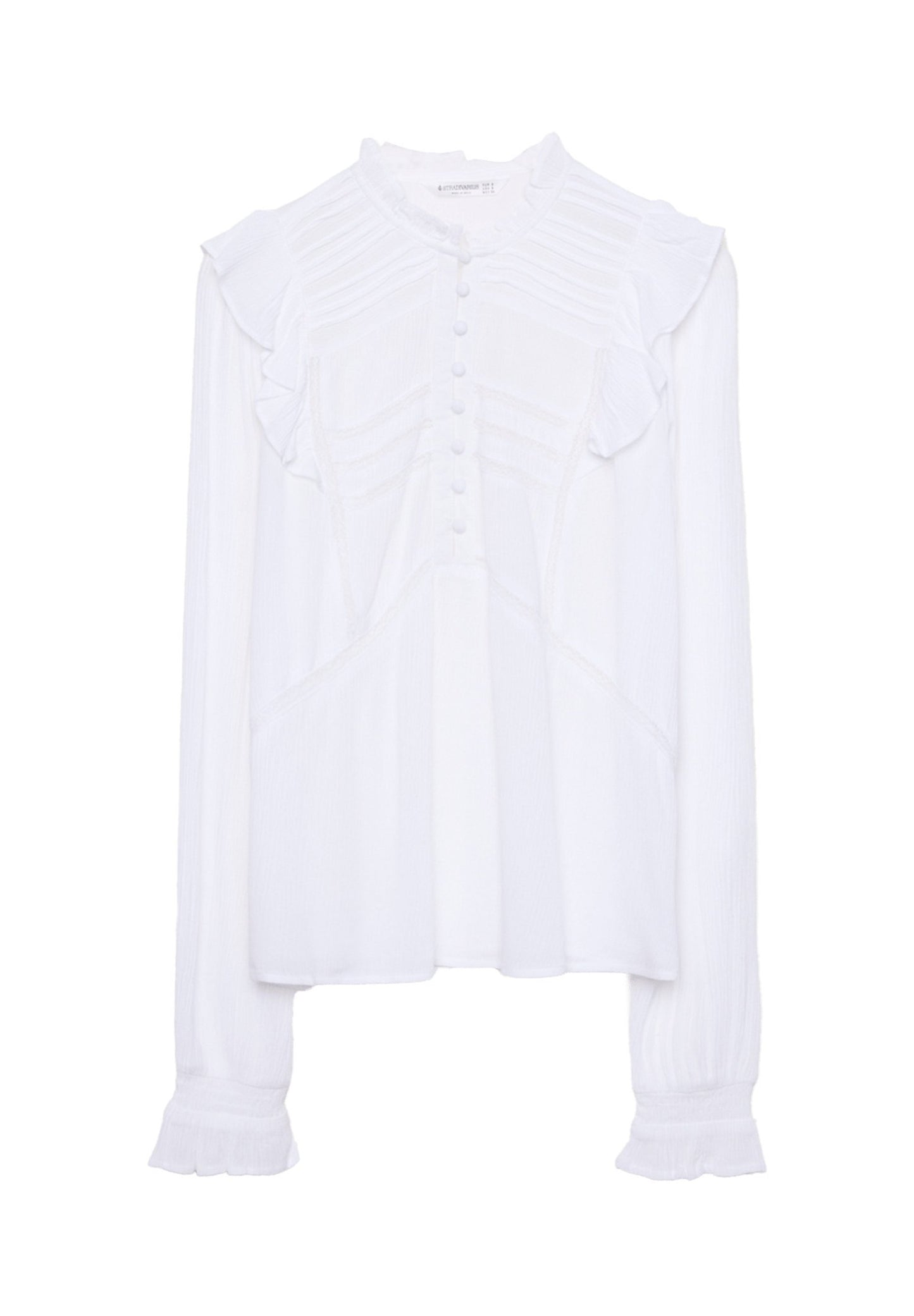Stradivarius RUFFLED WITH BUTTONS - Blouse - Bordeaux
