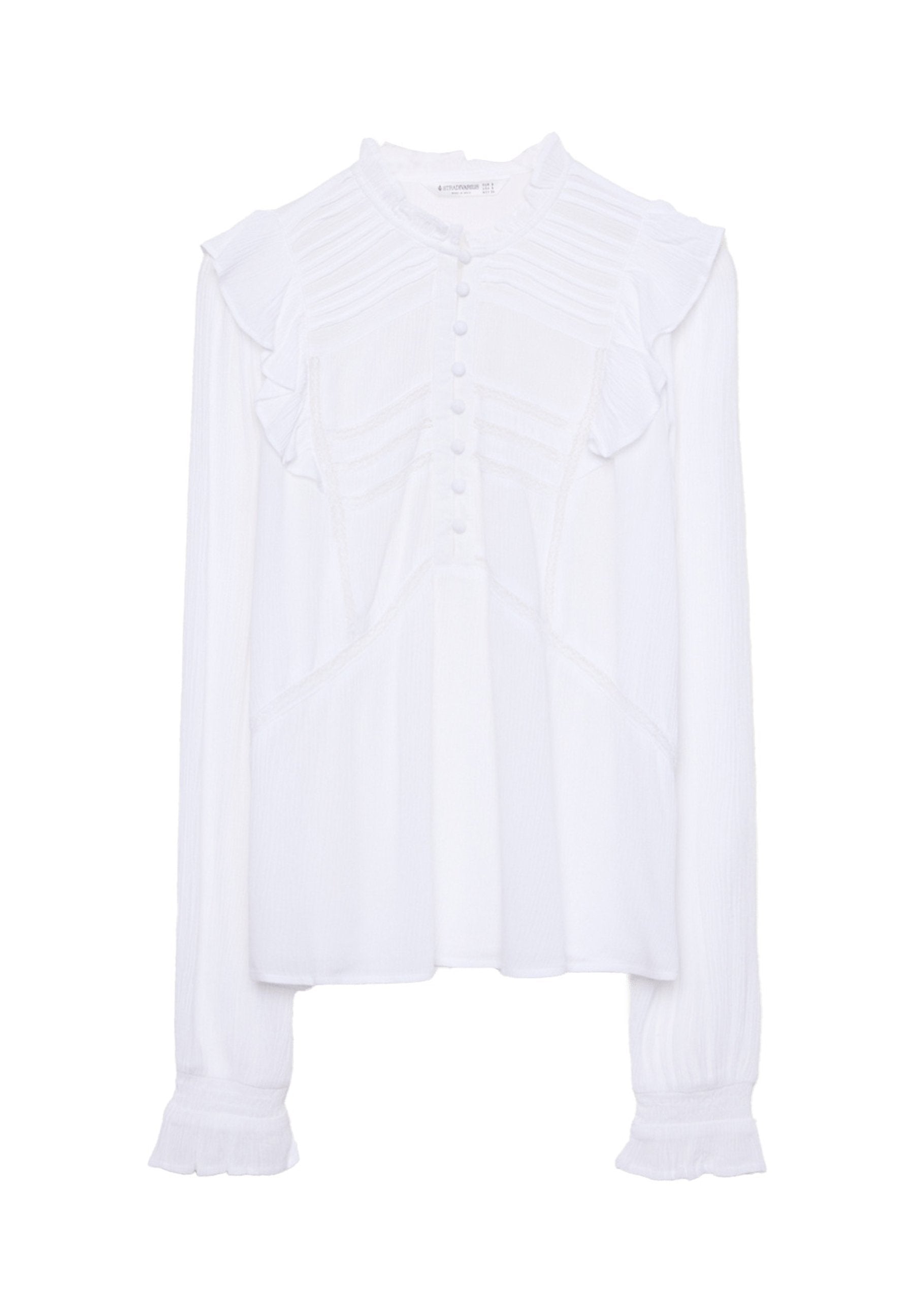 Stradivarius RUFFLED WITH BUTTONS - Blouse - Bordeaux