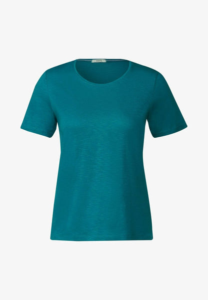 Cecil IN UNIFARBE - T-Shirt Basic - Blau