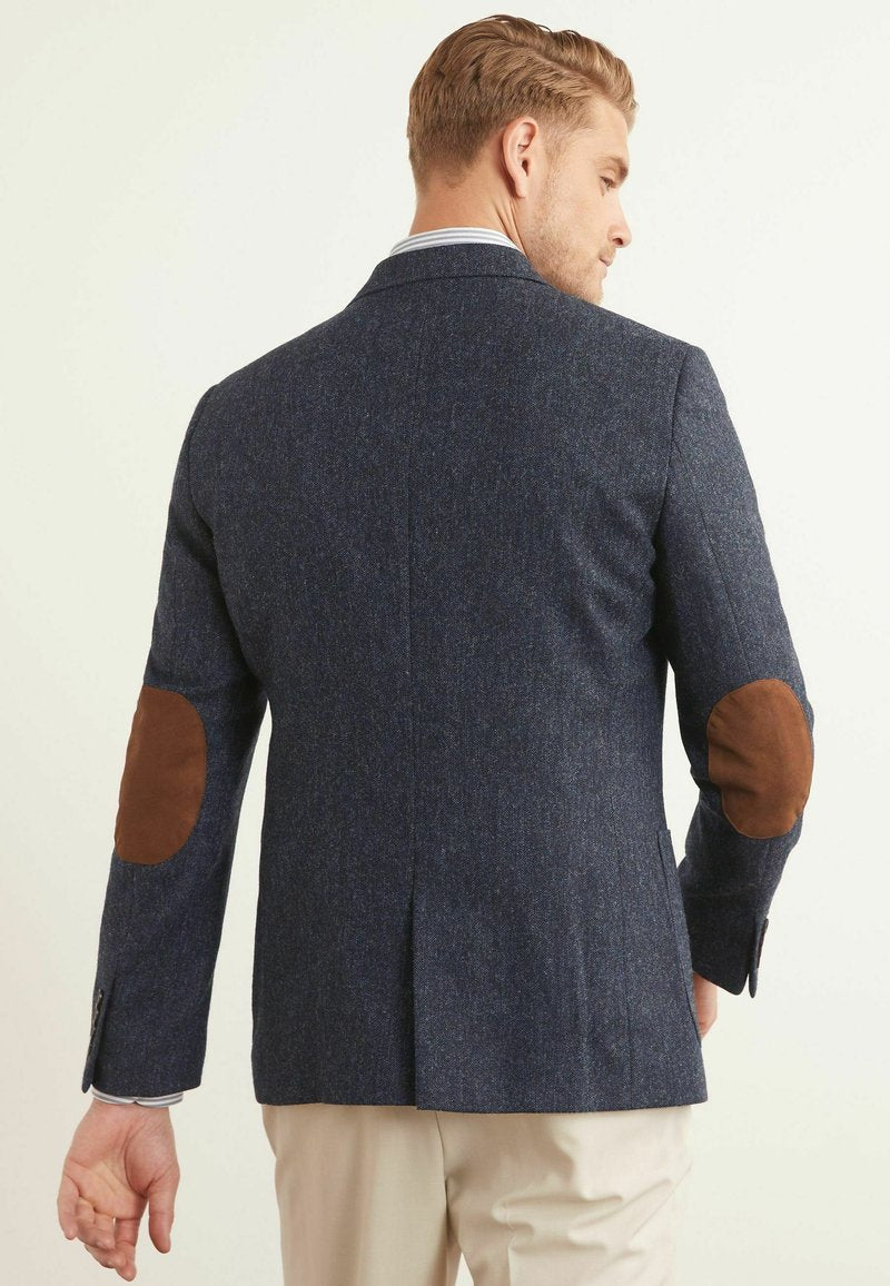 Next SIGNATURE MOONS BRITISH TEXTURED WITH ELBOW PATCHES - Sakko - Blue