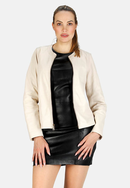  DIANA - Lederjacke - Sand