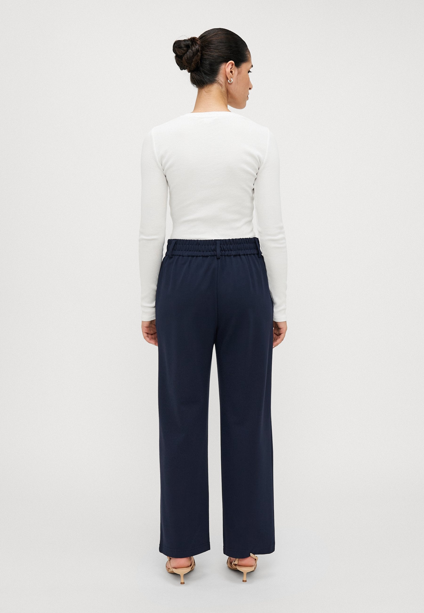 ONLY Petite ONLPOPTRASH STRAIGHT - Trousers - Night Sky