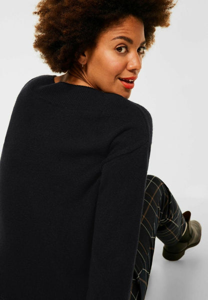 STREET ONE Strickpullover - Blau