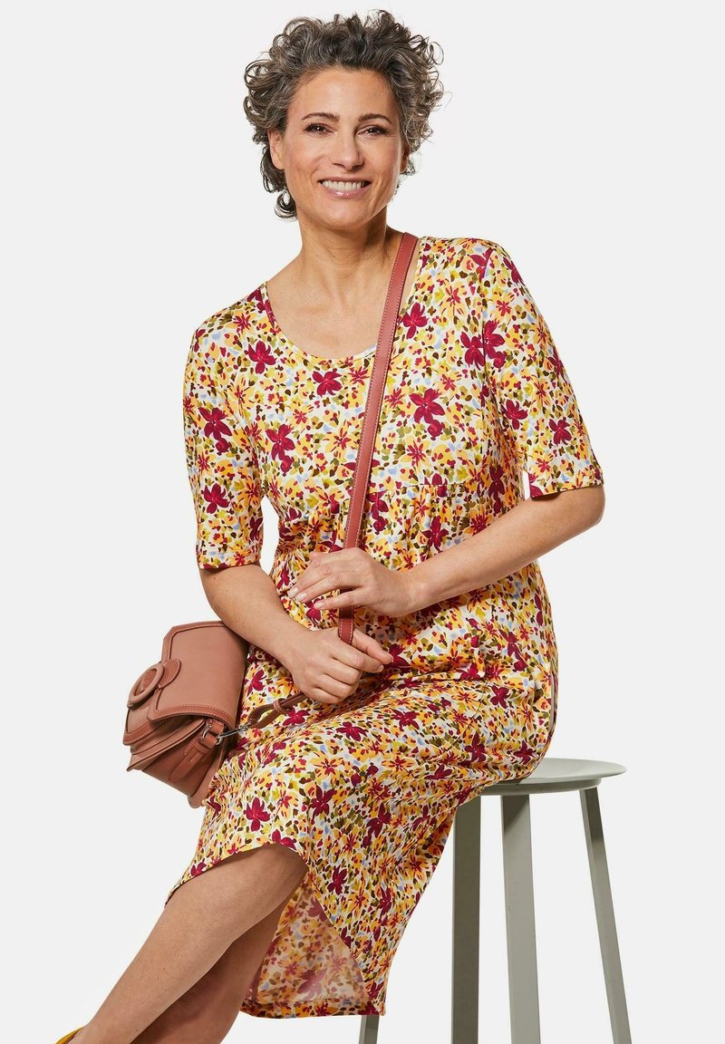 GOLDNER Jerseykleid - Bunt/geblümt