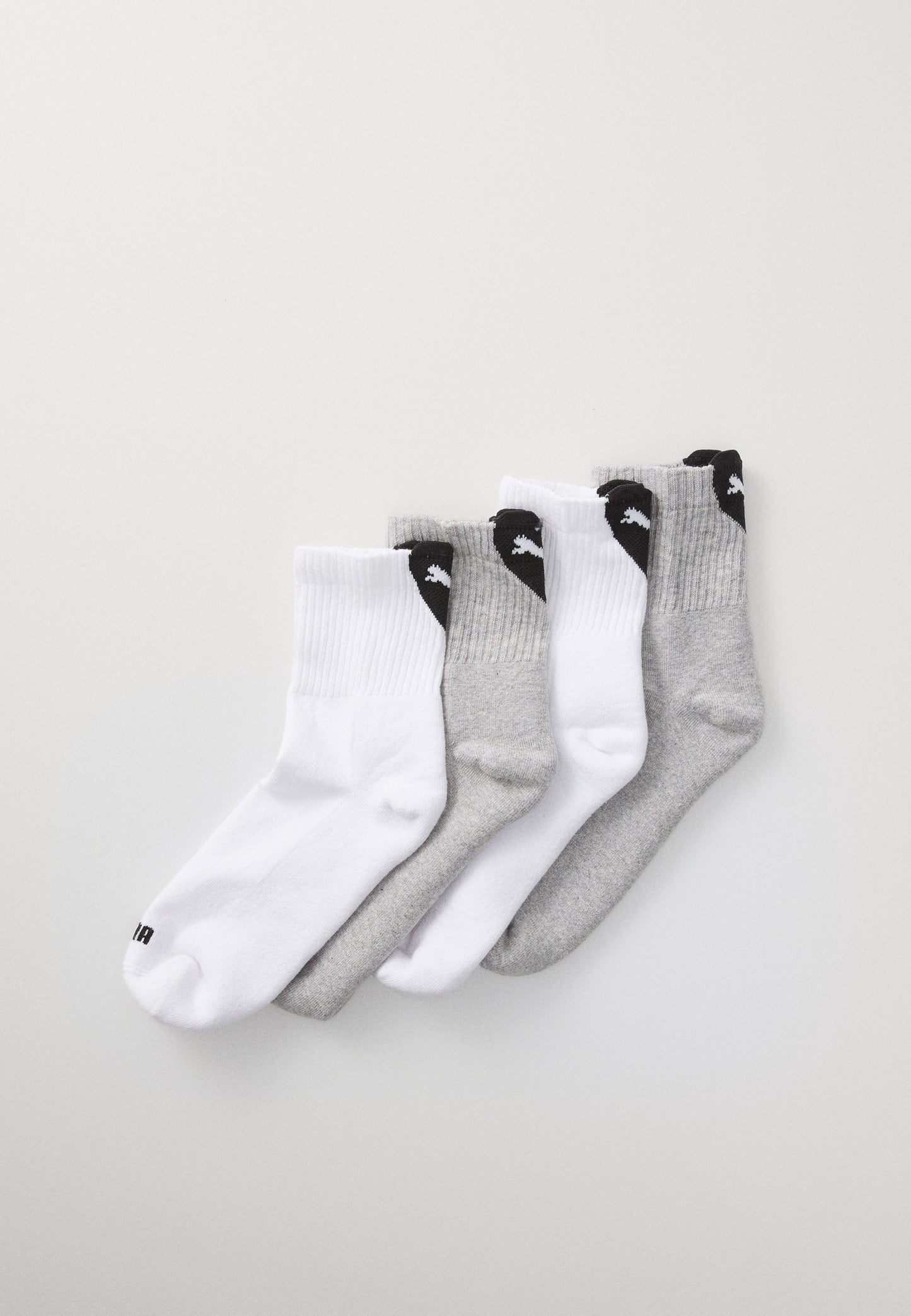 Puma WOMEN HEART LOGO SHORT CREW 4 PACK - Socks - White/pink