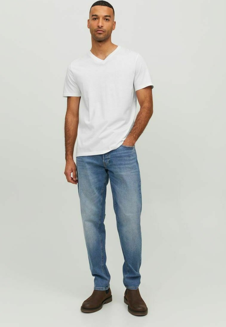 Jack & Jones V-AUSSCHNITT - T-Shirt Basic - White