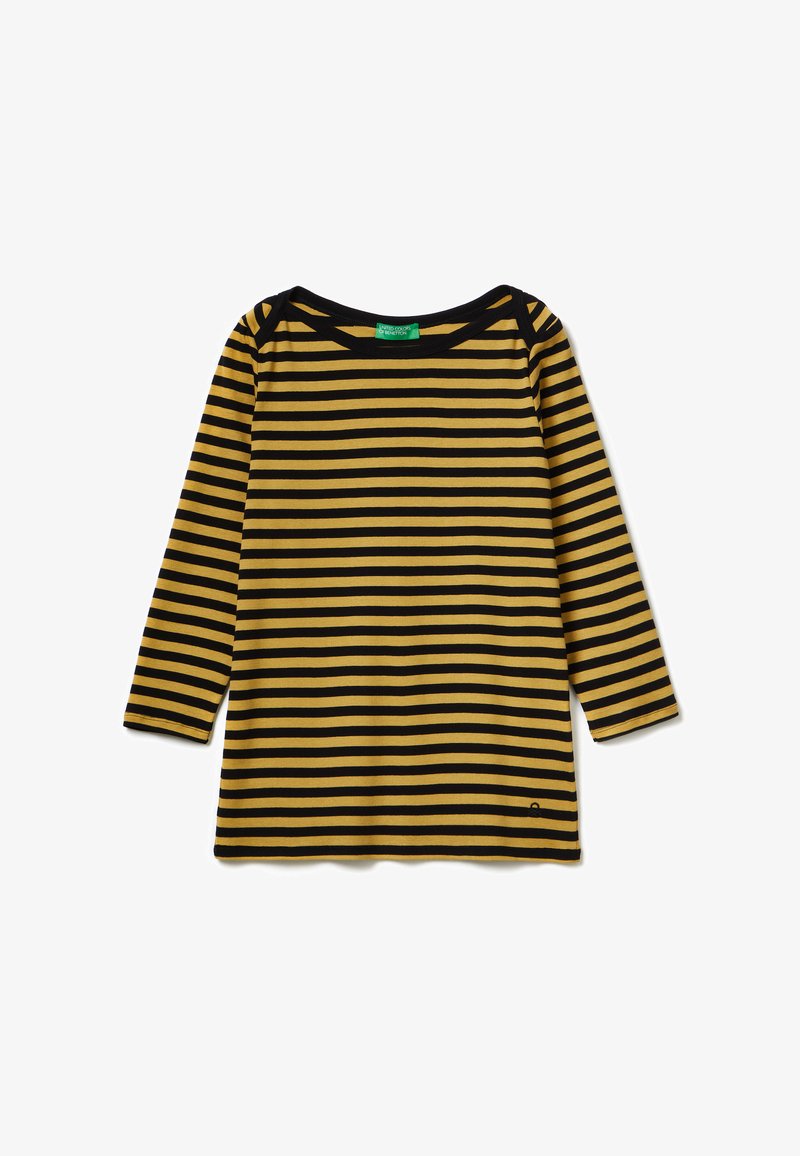 United Colors Of Benetton SLIM FIT IN STRIPED WITH SHORT SLEEVE - Langarmshirt - Mustard