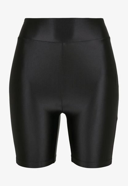 URBAN CLASSICS LADIES HIGHWAIST SHINY METALLIC CYCLE SHORTS - Shorts - Schwarz