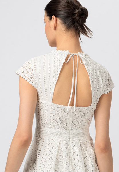  KNIELANGES MIT RÜCKEN-CUT-OUT - Freizeitkleid - Offwhite