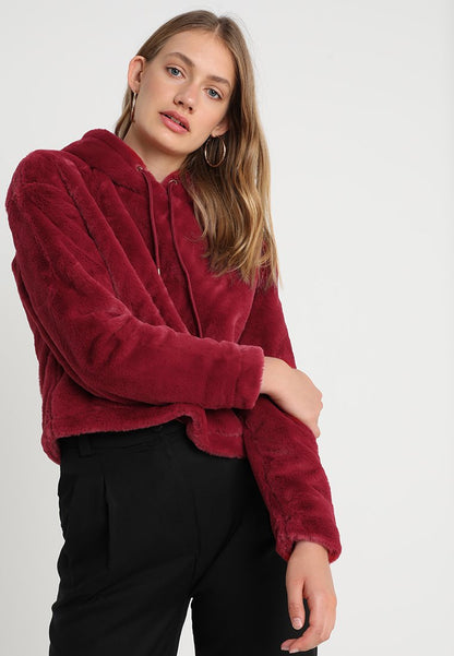 URBAN CLASSICS LADIES SHORT HOODY - Kapuzenpullover - Burgundy