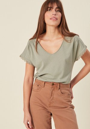  MIT KURZEN ÄRMELN - T-Shirt Basic - Jaune Moutarde