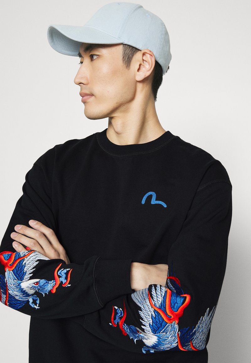 Evisu EAGLE CREWNECK - Sweatshirt - Black