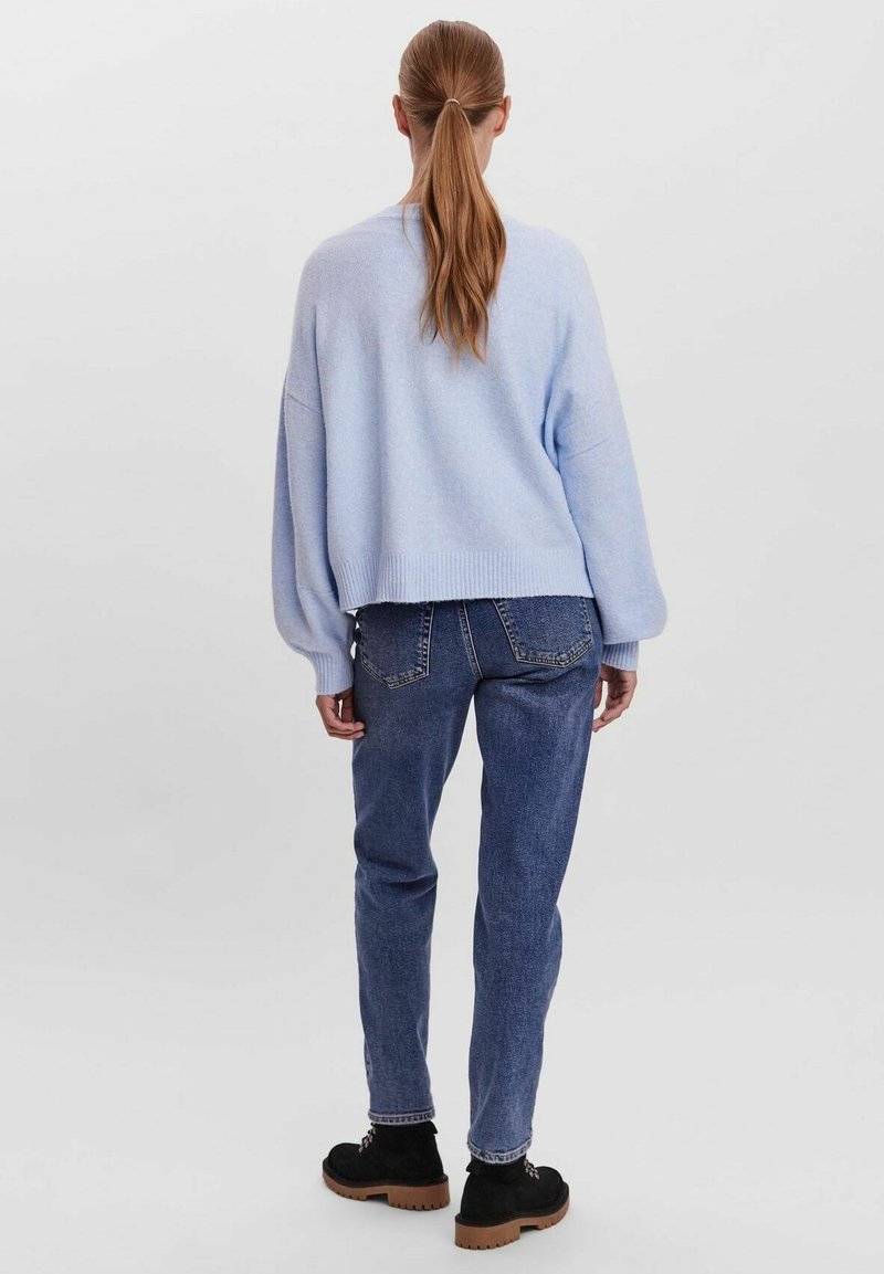 Vero Moda LANGARM V-AUSSCHNITT DOFFY - Strickjacke - Blau