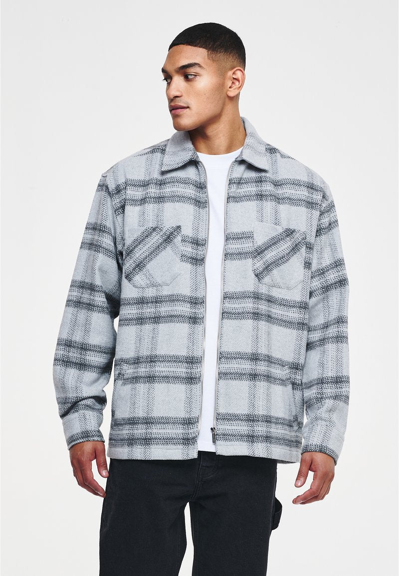 Pegador BALE EMBROIDERY ZIP SHIRT UNISEX - Hemdbluse - Cloud Grey