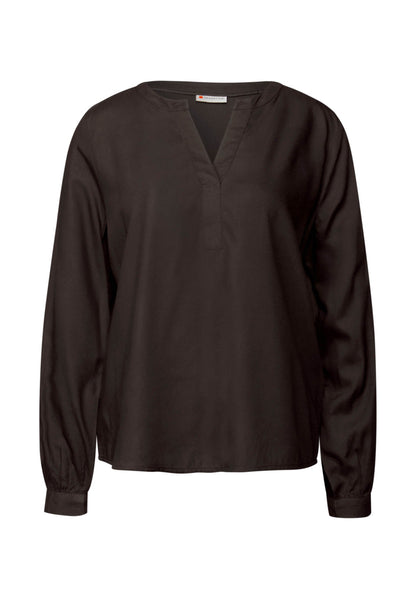 STREET ONE SPLIT NECK - Blouse - Grün