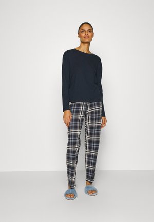 Marks & Spencer CHECKED PYJAMA - Nachtwäsche Set - Navy Mix